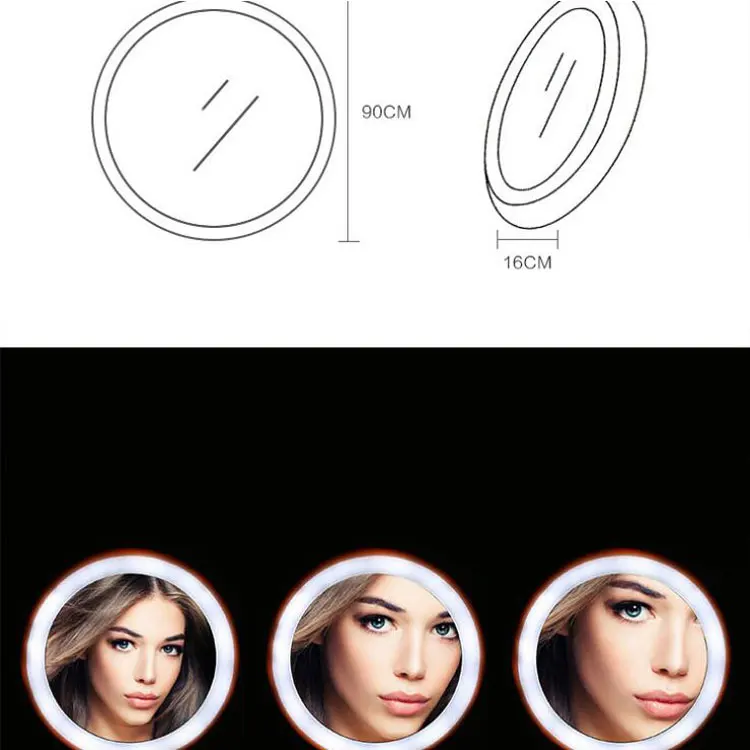 Custom professional hand beauty led cosmetic make up mirror led light