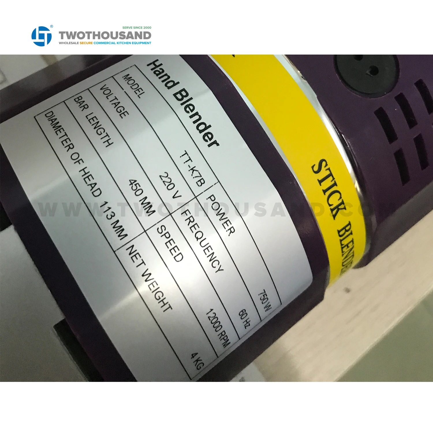 
Multi-Function Industrial Mini Electric Hand Blender Constant Speed Food Mixer 