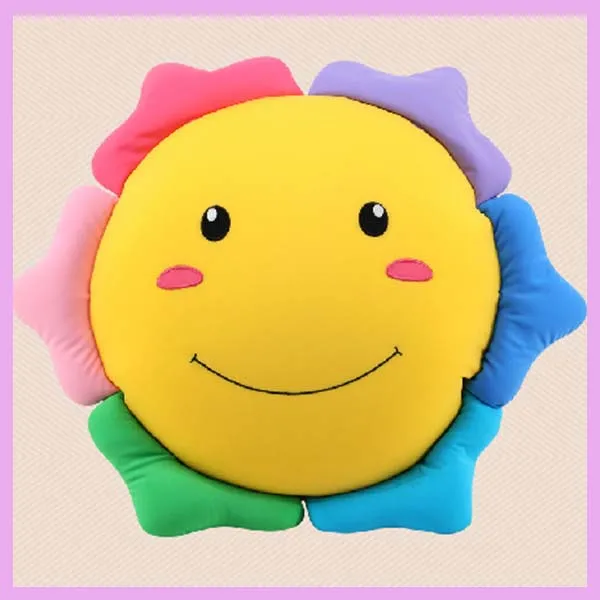 Fancy soft plush sunflower shaped pillow and cushion