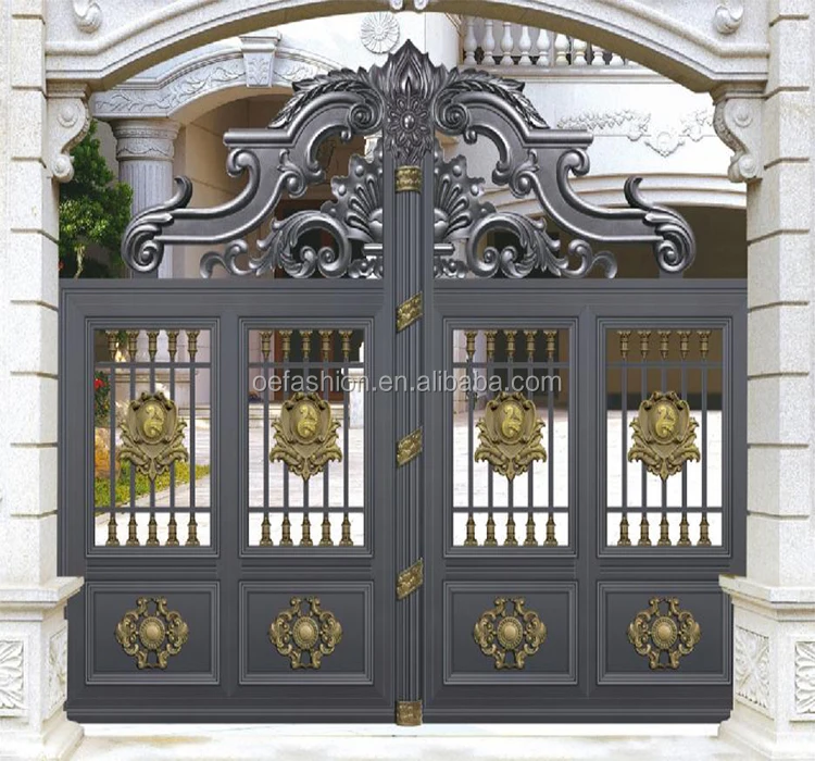 OEFASHION Classical High Quality Main Steel Luxury Iron Entrance Door