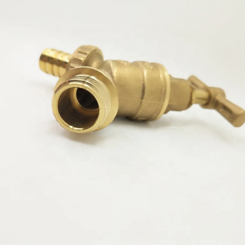 DZR латунный наружный садовый шланг, соединительный слюнявчик, 1/2 дюйма X 3/4 дюйма BSP