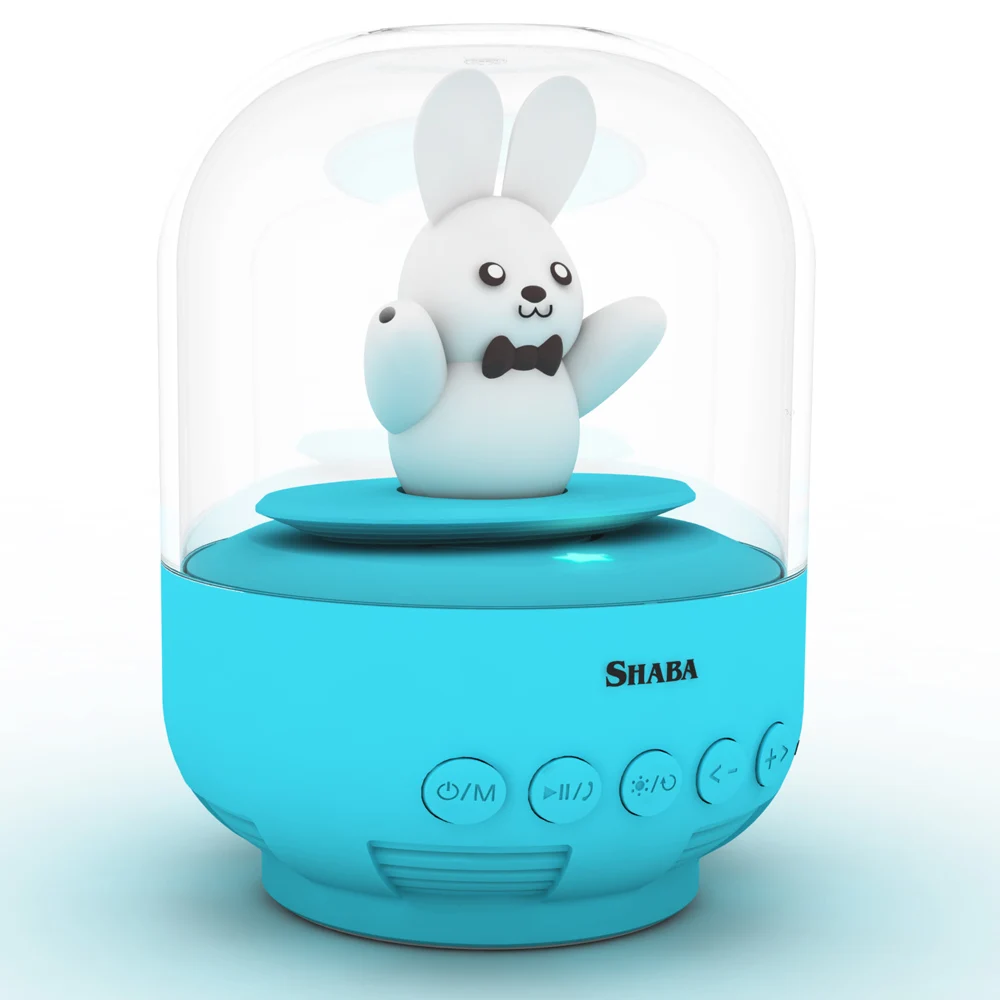 Baby white noise speaker ,Shaba bell Jar animal pet mini wireless speakers, cute musical baby toy.