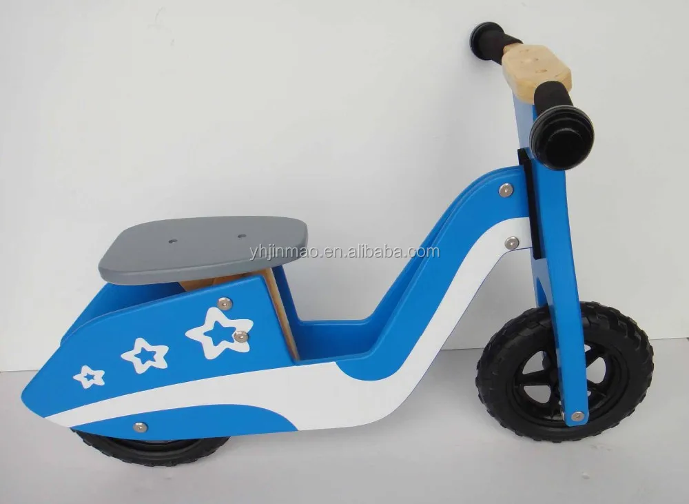 
8 inches EVA wheels pink wooden girls scooter without pedals 
