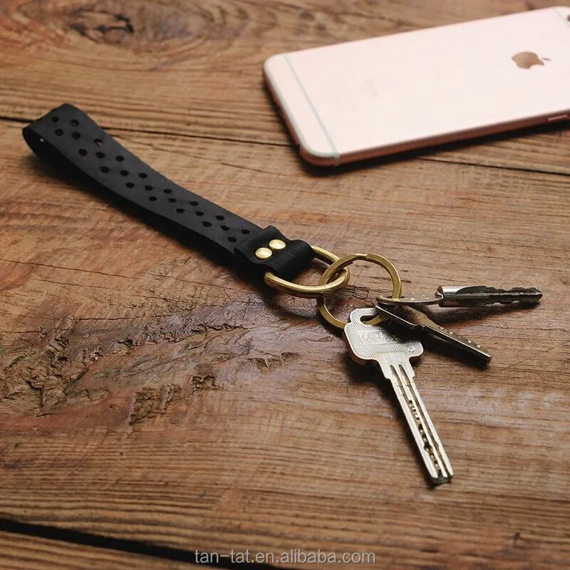 Cow Leather Key Ring Loop Belt Loop Keychain