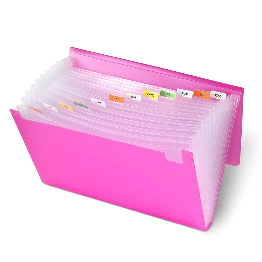 
Cute A6 Size Plastic Expanding Box File Expandable File Pocket 