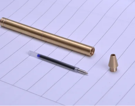 
Factory price wholesale custom silver gold thin metal brass pen with laser logo 