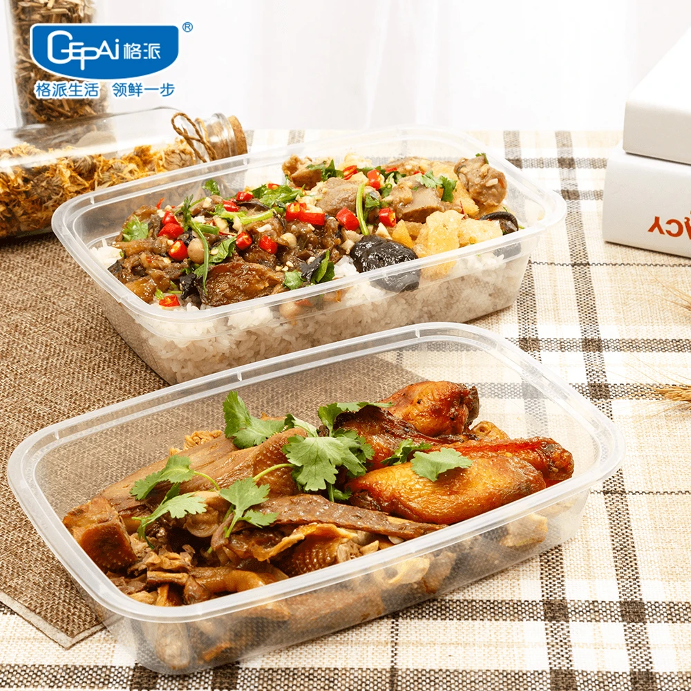 wholesale 1000ML Eco-Friendly Disposable Bento Lunch Box Take-Away Food Container Storage Boxes Packed in Carton
