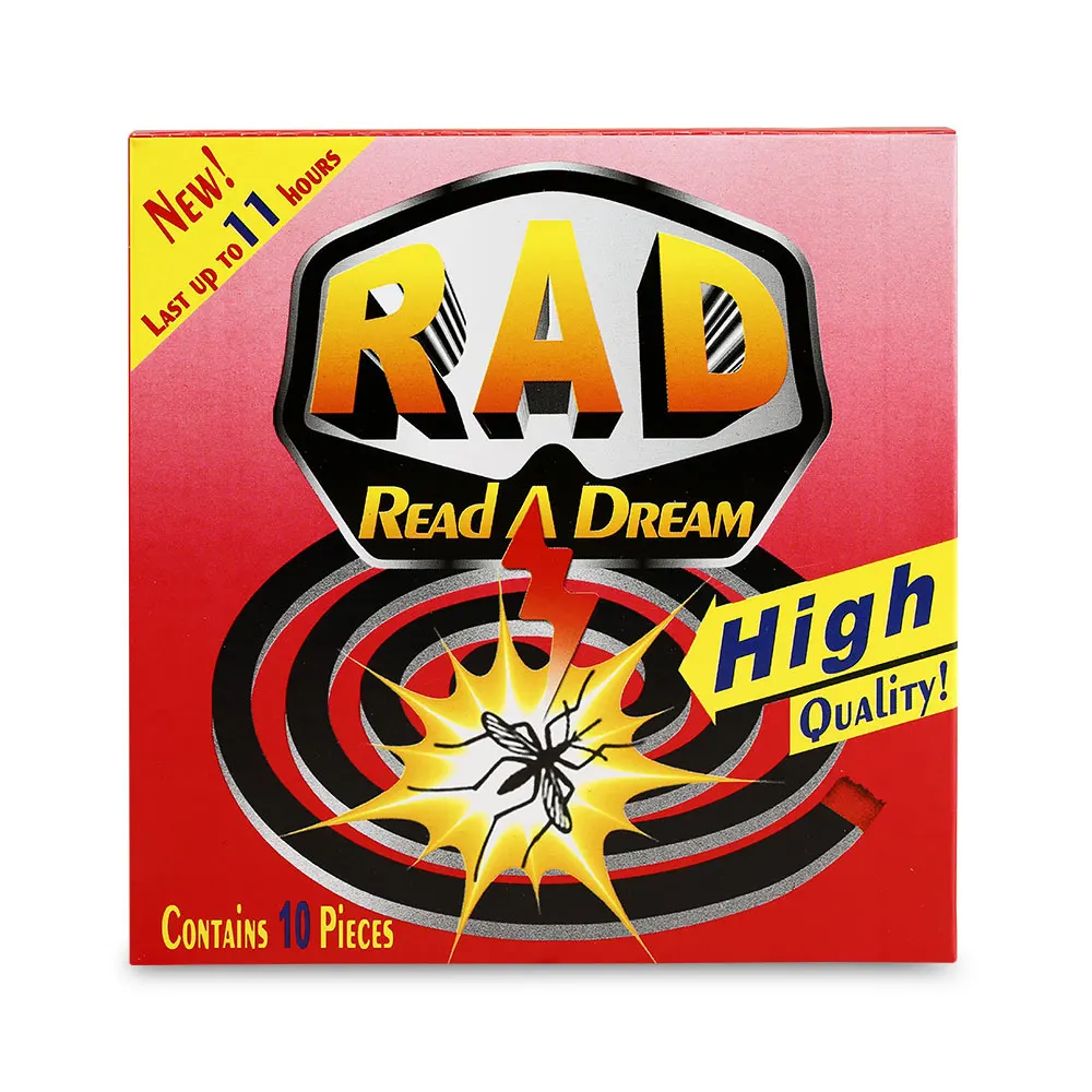 Противомоскитная спираль RAD OEM для использования внутри помещений Бездымная китайская черная противомоскитная от производителя