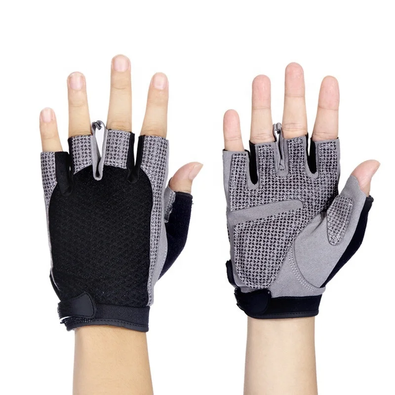 Half finger weight lifting training adjustable durable gym training glove with customized logo