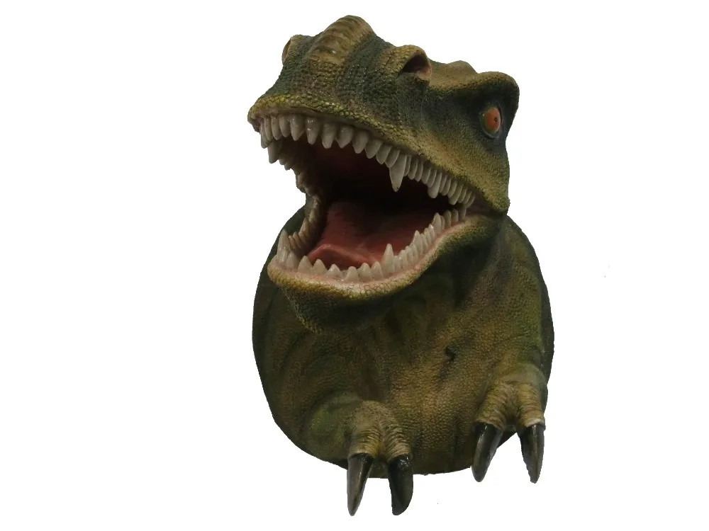 
dinosaur design wall mounted resin animal head sculpture 