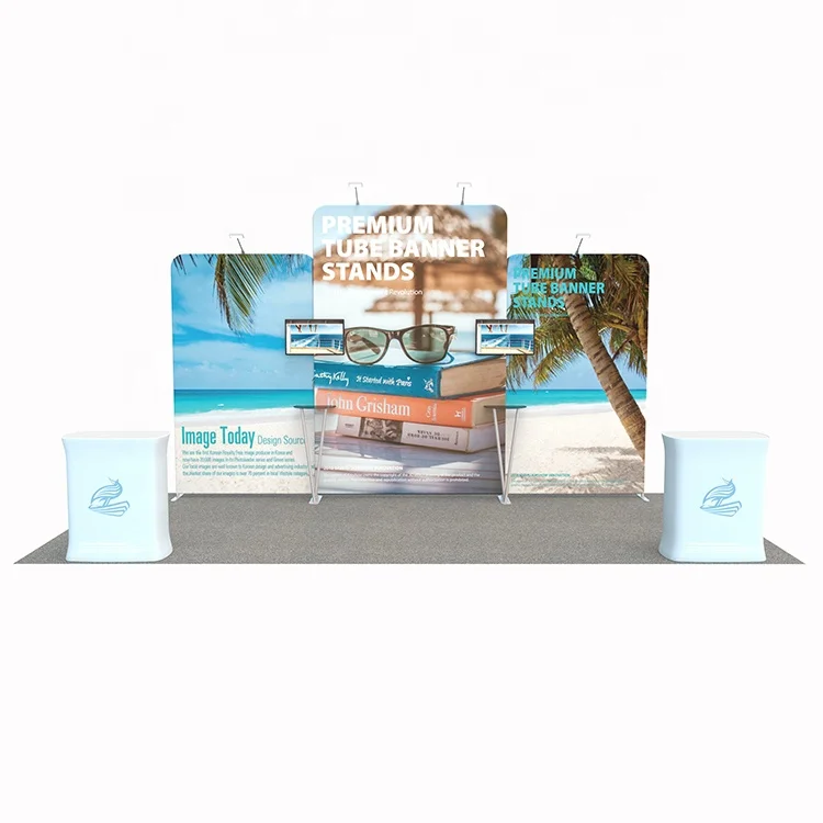 Simple Installation 2022 International Standard Modular Tension Fabric Aluminium Trade Show Booth Exhibition Stand