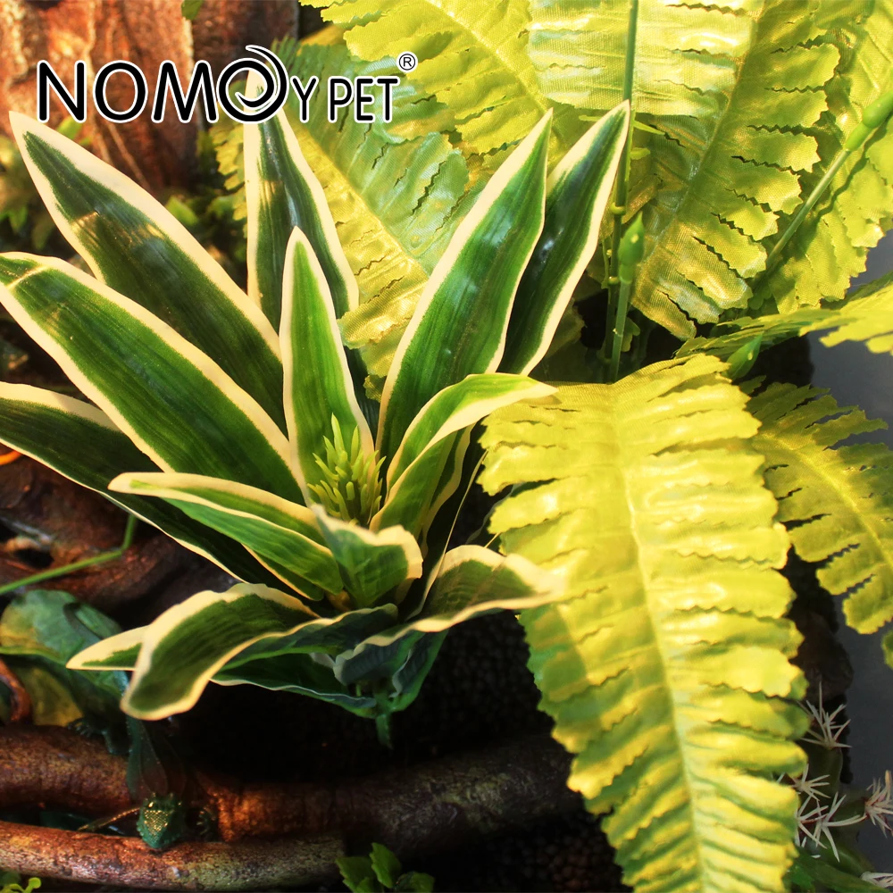 NOMOY PET wholesale hot sale simulation plant artificial leaves for reptile aquarium decoration NFF-21