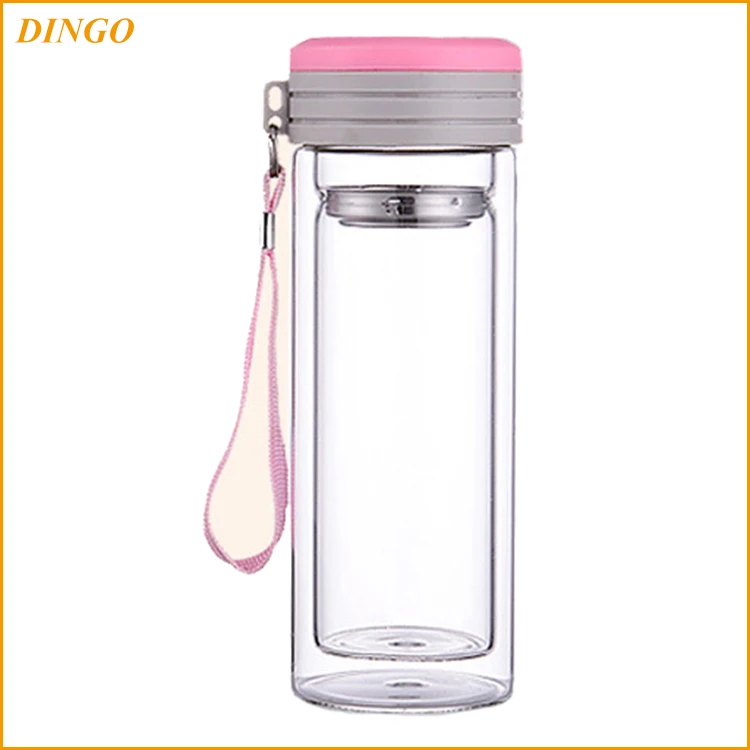 Горячая Распродажа, Модная Голубая стеклянная бутылка для минеральной воды 500 мл в стиле voss с винтовой пластиковой крышкой