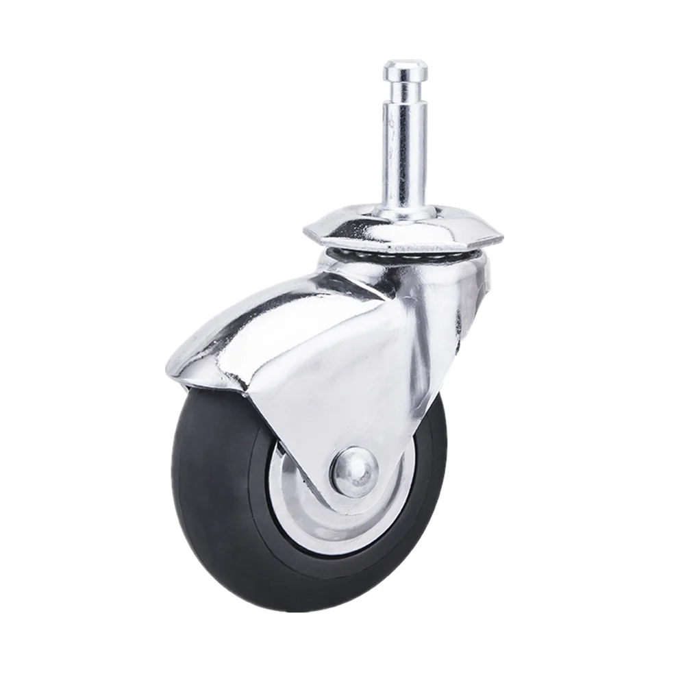 3' Non Marking Kingpin Double Ball Bearing High Elastic Thermoplastic Rubber Medical Furniture Caster Wheels