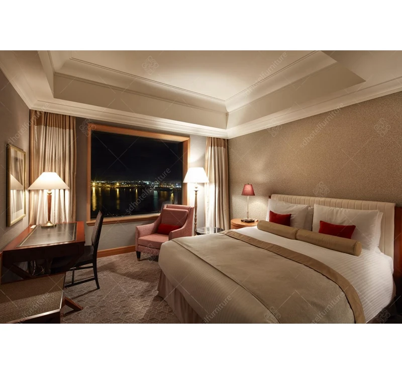 Contemporary Style Wooden Hotel Room Furniture Sets Hotel Bedroom Furniture Sets Upholstered