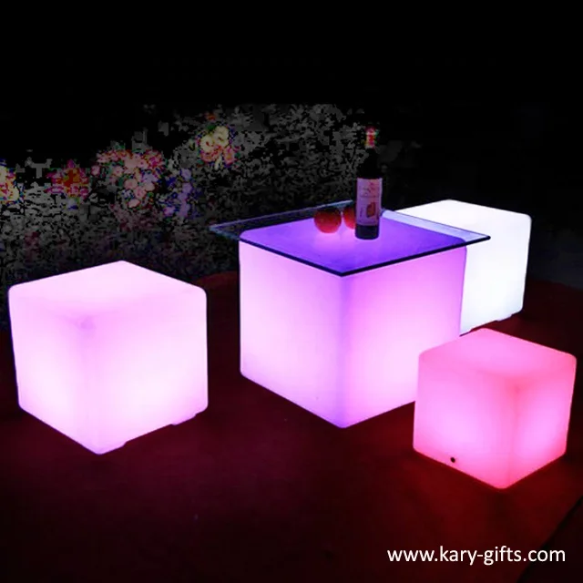 RGB цветные СВЕТОДИОДНЫЕ кубические настольные сиденья уличное кресло водонепроницаемый светодиодный