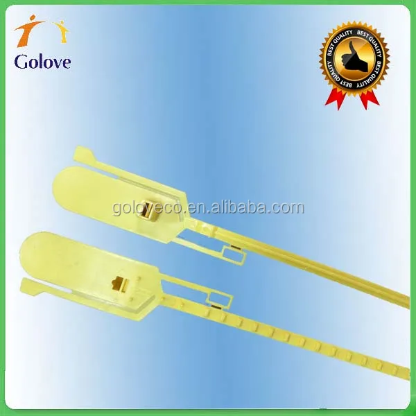 Yellow plastic security seal lock with Serial number