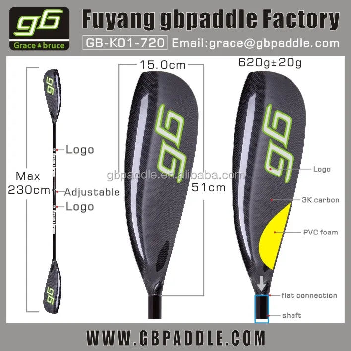 New High Quality Retractable 3K Carbon Fiber KAYAK Paddle