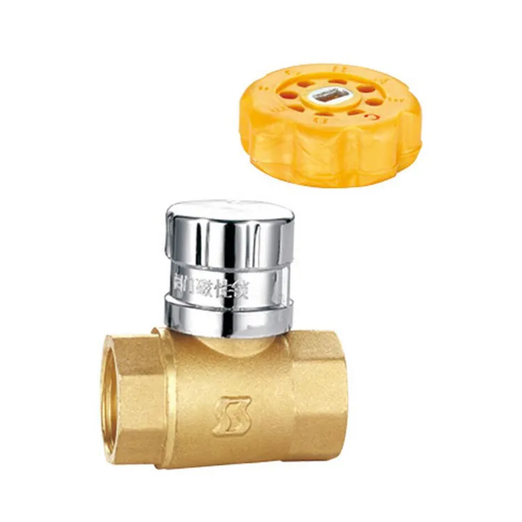 Magnetic locking brass ball valve lockable brass ball valve plastic lock zinc lock