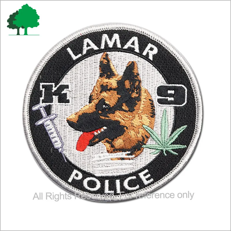 Direct factory sale custom high quality cheaper embroidery patch German Shepherd Embroidery patches