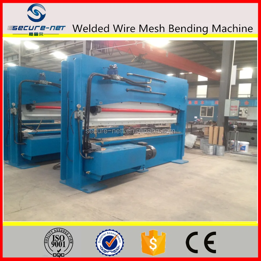 Welded mesh fence bending machine