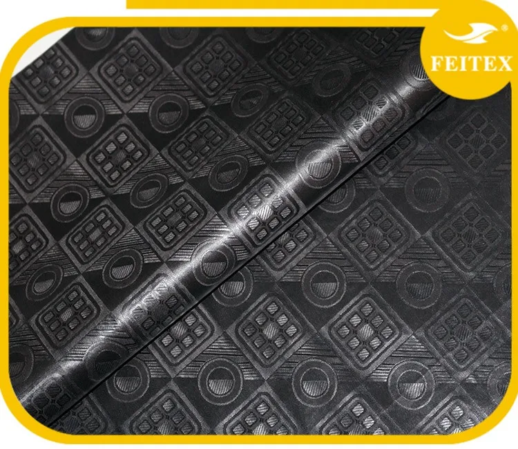 China Supplier Black Color Polyester Bazin Abaya African Different Types Of Cloth Material Fabric For Sale