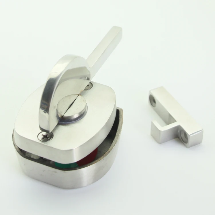 toilet partition door lock with indicator