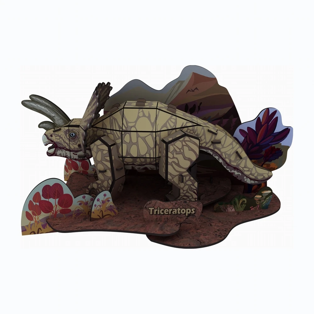 3D Jigsaw Educational Model Puzzle - Dinosaur Series DIY 3D Brain Puzzle for Kids - STEM Learning Educational Toy