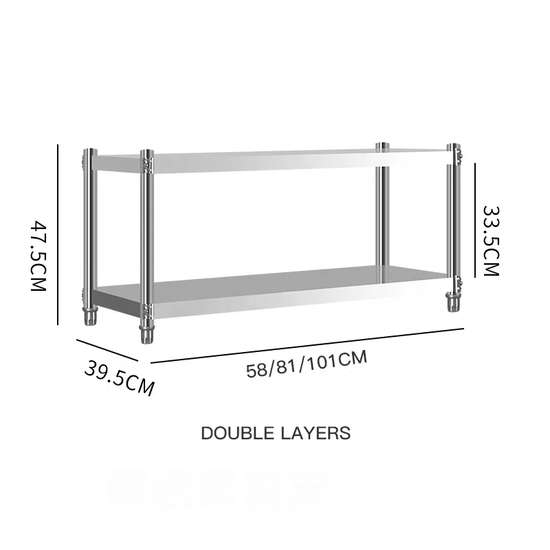 
Multi-Functional Home Organization Kitchen Storage Rack Stainless Steel Kitchen Shelf 
