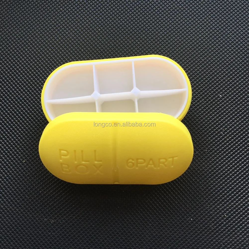 cute ,decorative pill boxes,custom design logo color 6 days medication plastic pill boxes bulk