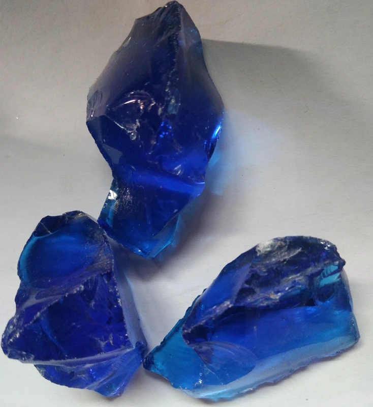 
Garden decorated glass stone architectural glass big blue glass rocks 