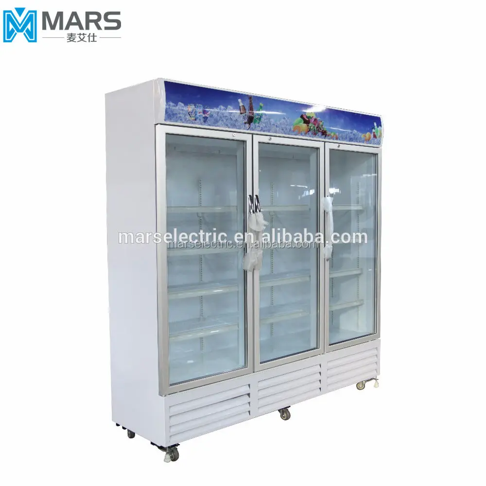 hot sale LC-1200F MARS 1200Liters three doors vertical showcase cooler / display cooler