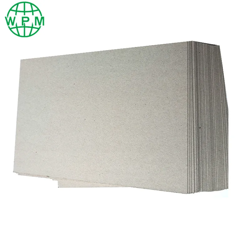 
China suppliers anti-curl 2mm grey double sided cardboard 