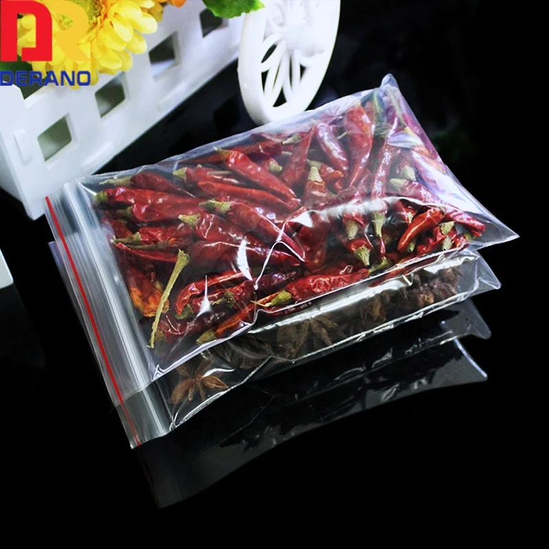 Custom Resealable Food Packaging Ldpe Plastic Zip lock Bags Reclosable Food Grade Slider Zipper Bags Freezer bag