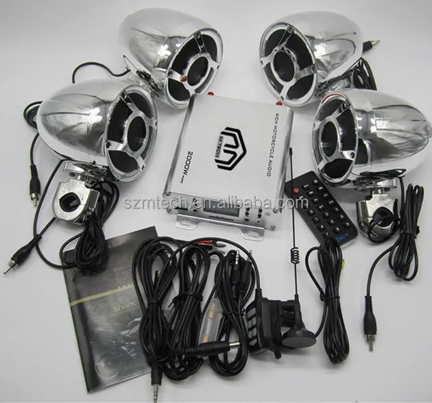 Newest 4.1ch HIFI stereo motorcycle car amplifier