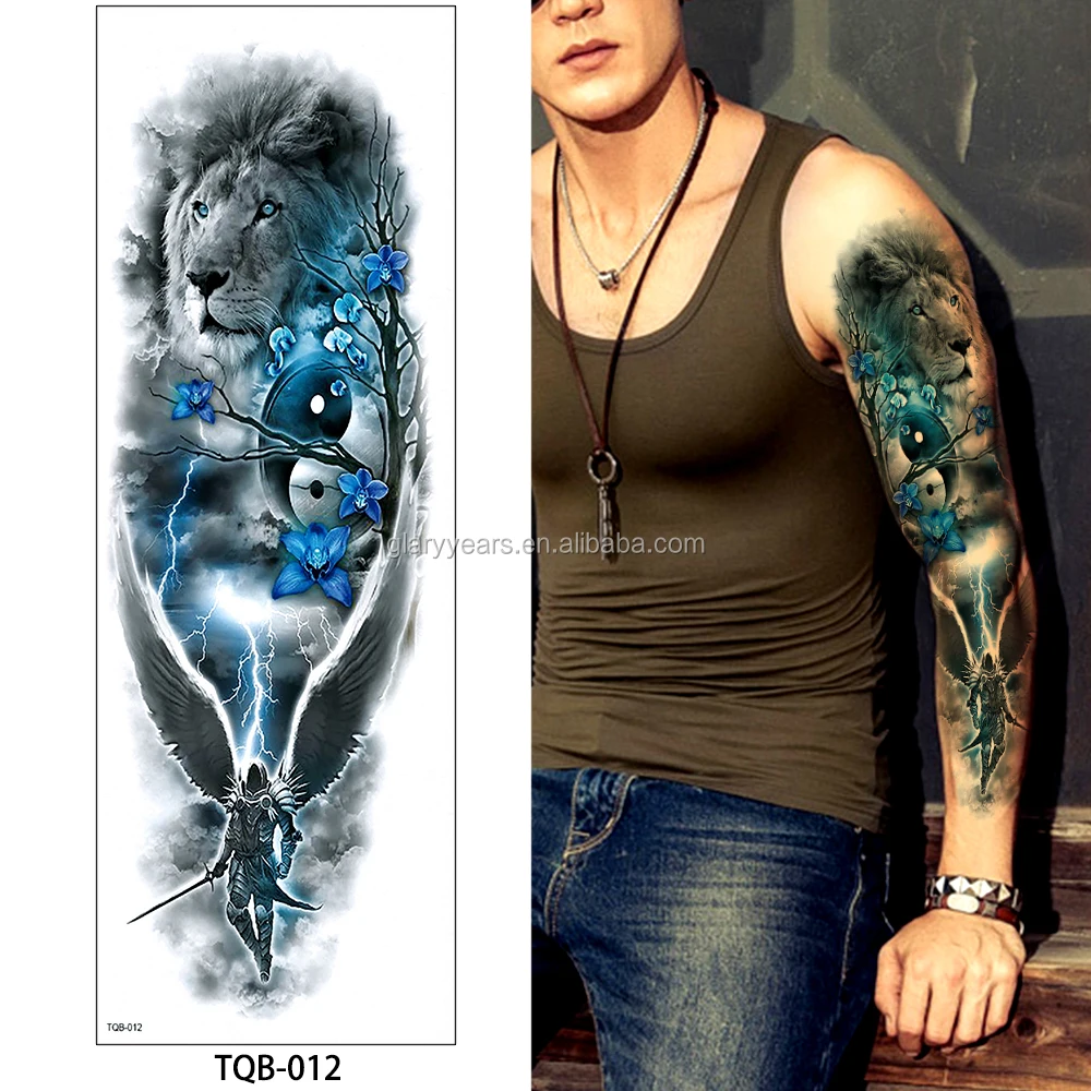Custom Temporary Waterproof Full Arm New Tattoo Sticker Sleeve Makeup Image