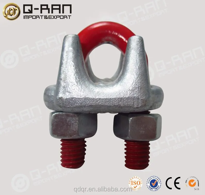 Qingdao Rigging Drop Forged Fasteners Wire Rope Clip Galvanized U Bolt Clamp