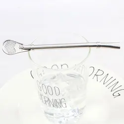 Высококачественная соломенная ложка из нержавеющей стали для напитков, бара, кофе, ложка с фильтром, чайные соломинки Bombilla