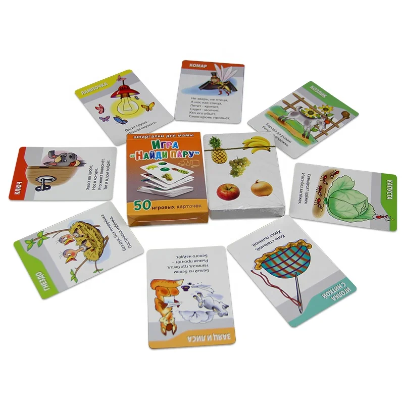 New Arrival Flash Cards Education Kids Spanish Flashcards Printing