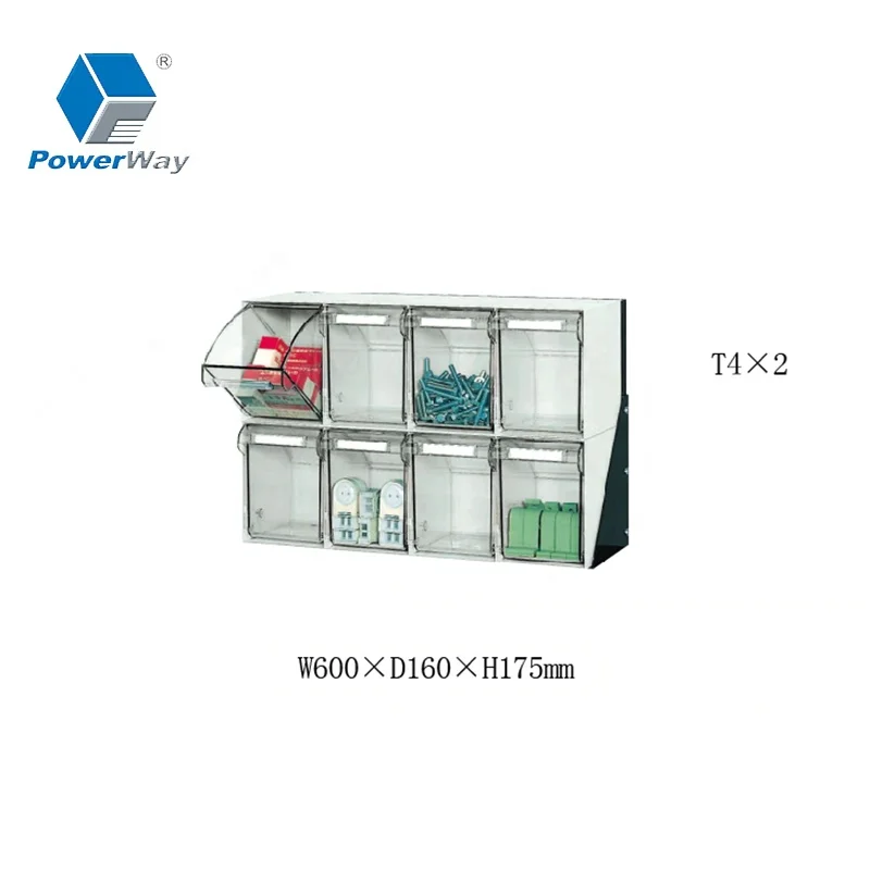 Table used spare parts compartment storage tilt opening plastic drawer organizer