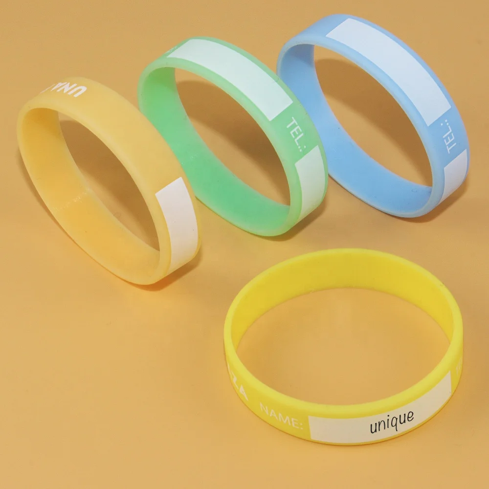 New style name tag rubber silicon wristbands for events