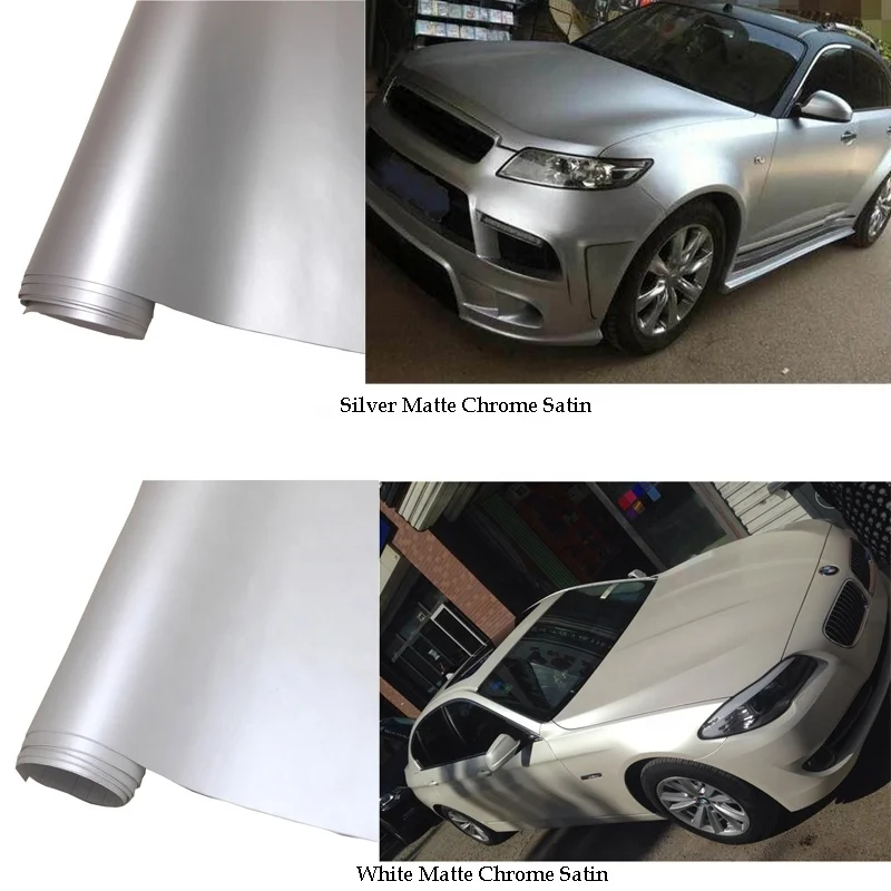 Matt Chrome Grey Satin Finish Car Vehicle Wrapping Vinyl Sheet Sign Sticker Graphic