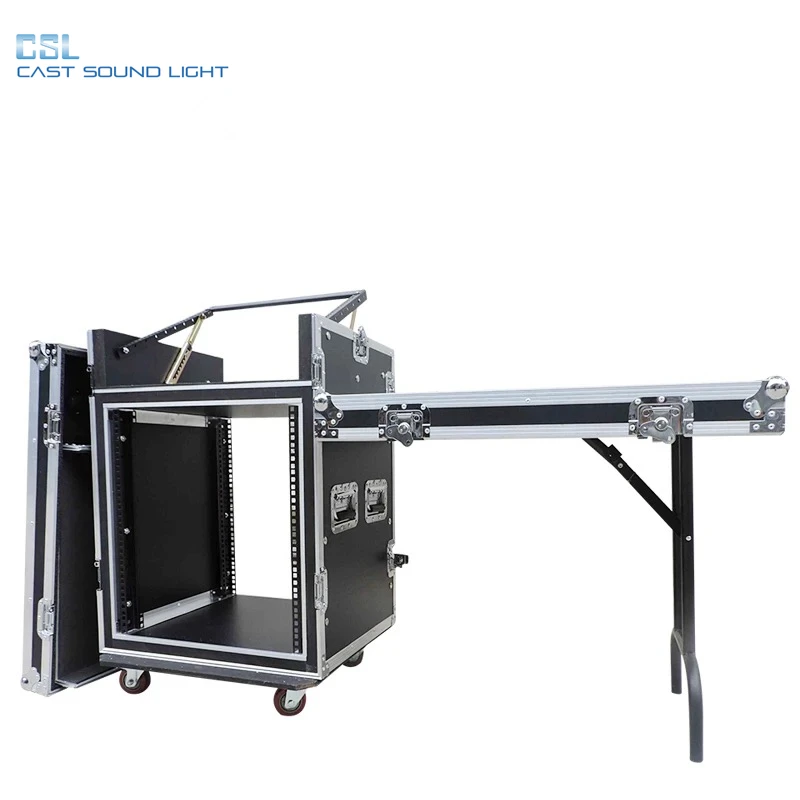 Customize 16U Standard Shockproof mixer dj Flight Case with Table Legs
