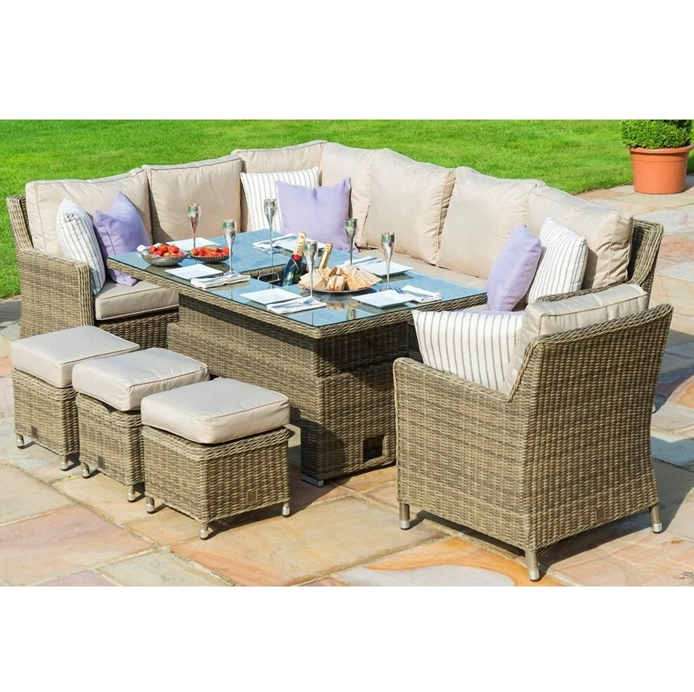 High Quality  Luxury Big Lots  Aluminum Modern Rattan Furniture Outdoor Furniture Garden Sofa Leisure sofa set furniture