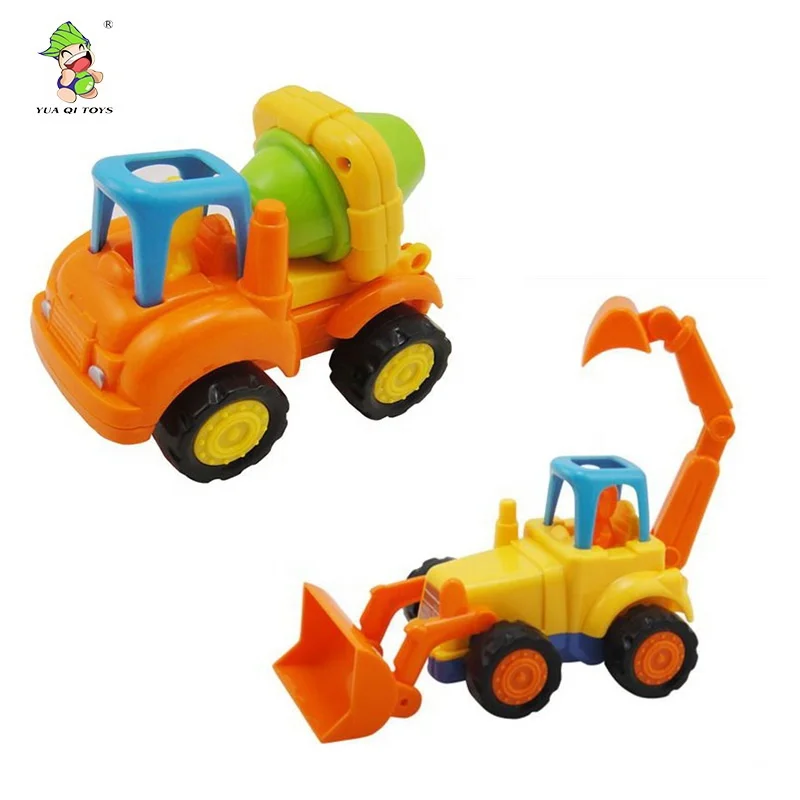 Hot sale Plastic toys baby Cartoon car toys mini engineering truck toys