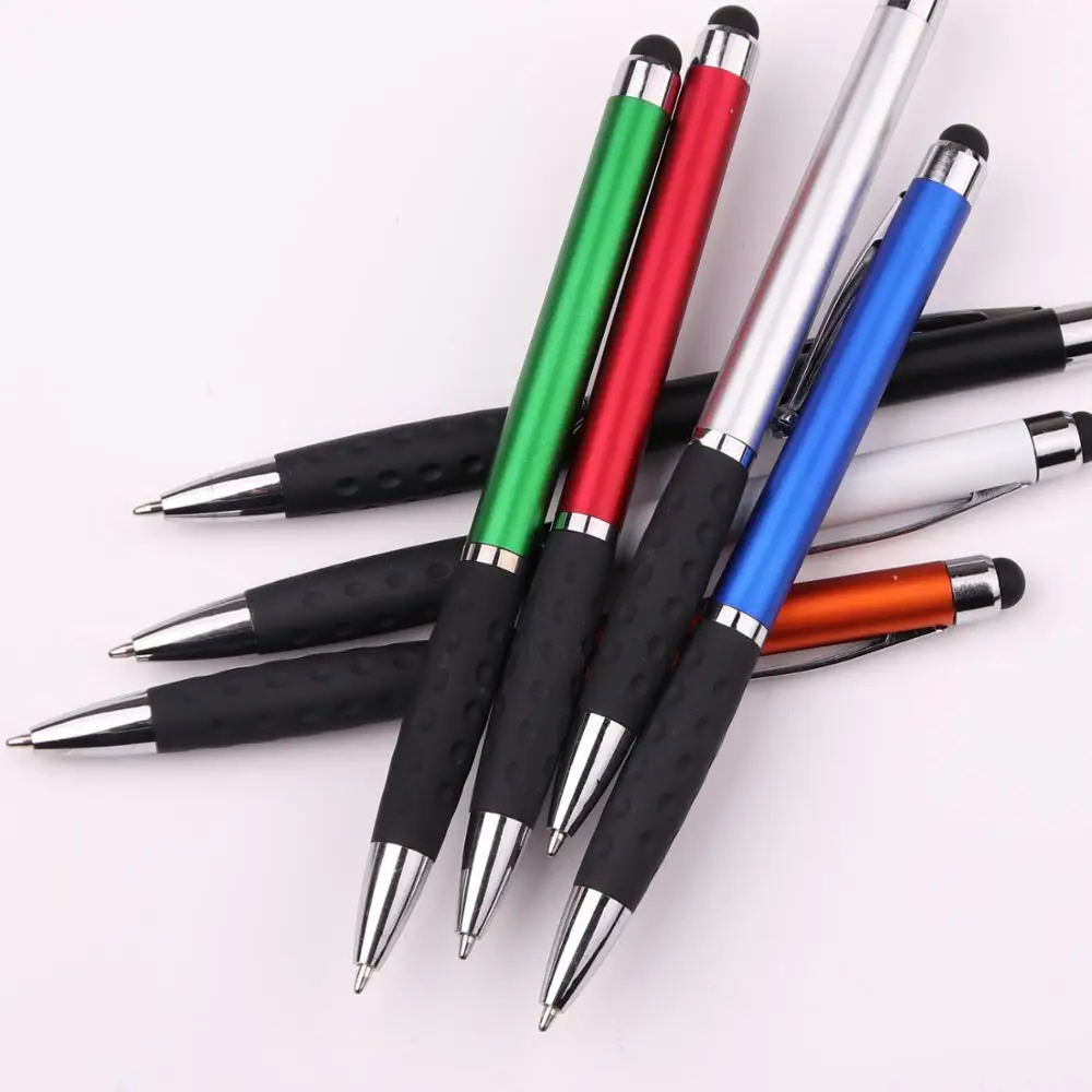
Customized logo stylus pen 2 in 1 twist pen with stylus capacitive pen stylus 