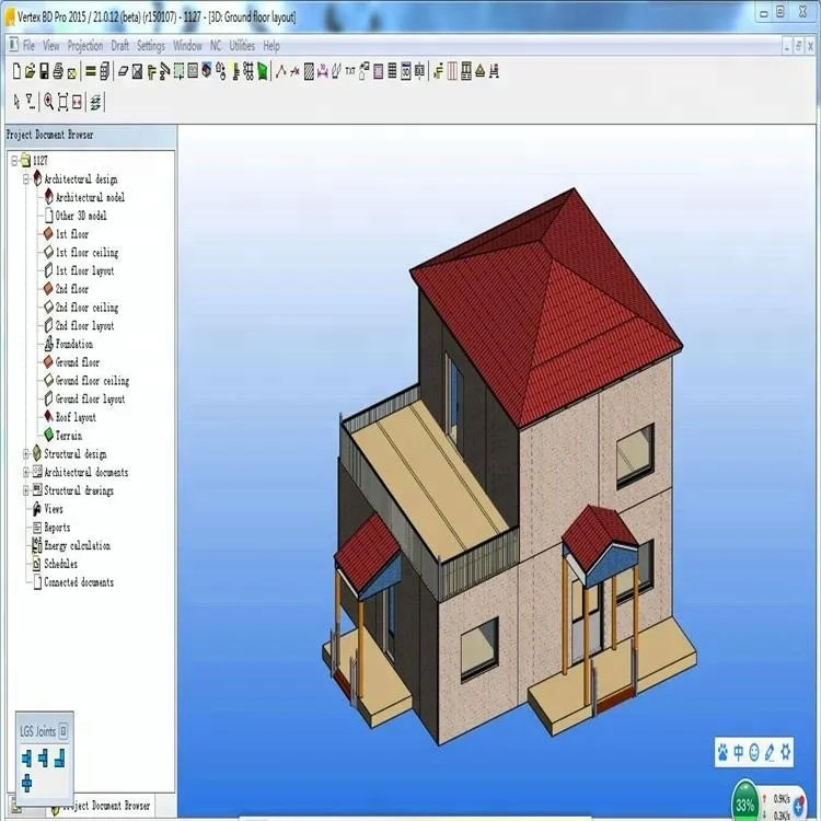 Light Gauge Steel Framing Machine With House Frame Design Software