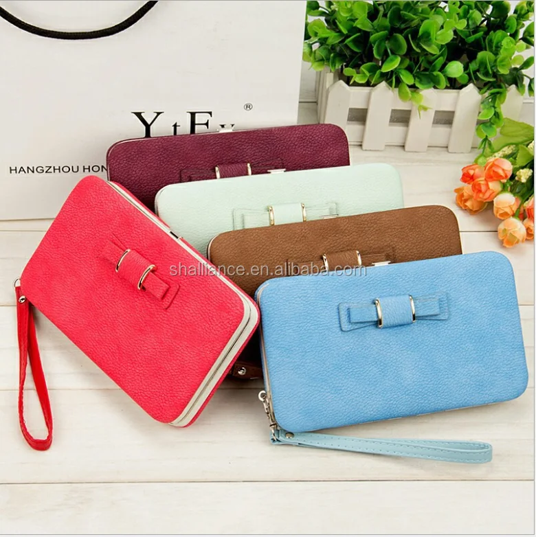 Women clutch purse new fashion wallet purse wholesale Chinese purse ladies wallet ladies pars hand set bag genuine wal