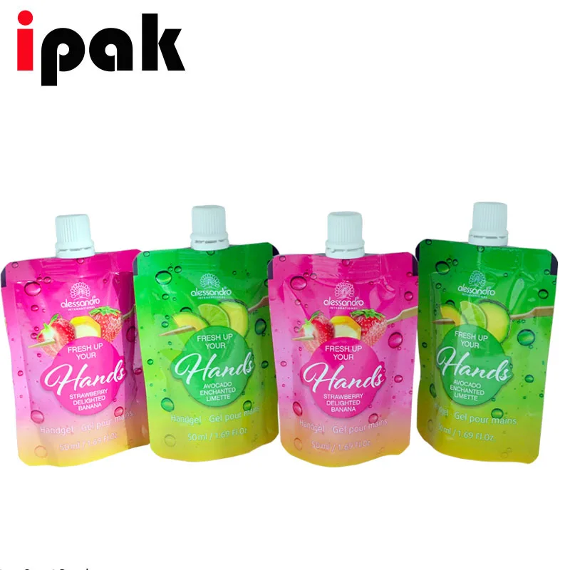 Custom Doy Pack Stand up 500ml Shampoo Packaging Pouch with Spout Customized Free Stock Samples Offered Express Sea or Air IPAK