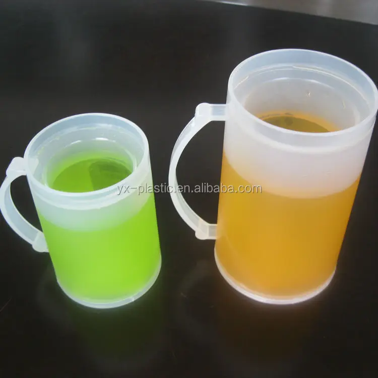 400ml personalized plastic double wall freezer mugs for beer